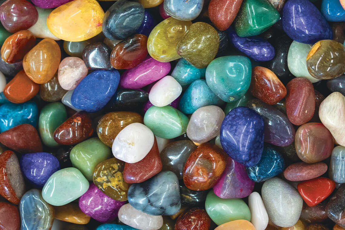 Selection of polished agates and jaspers from Ruby City Gems in Western North Carolina