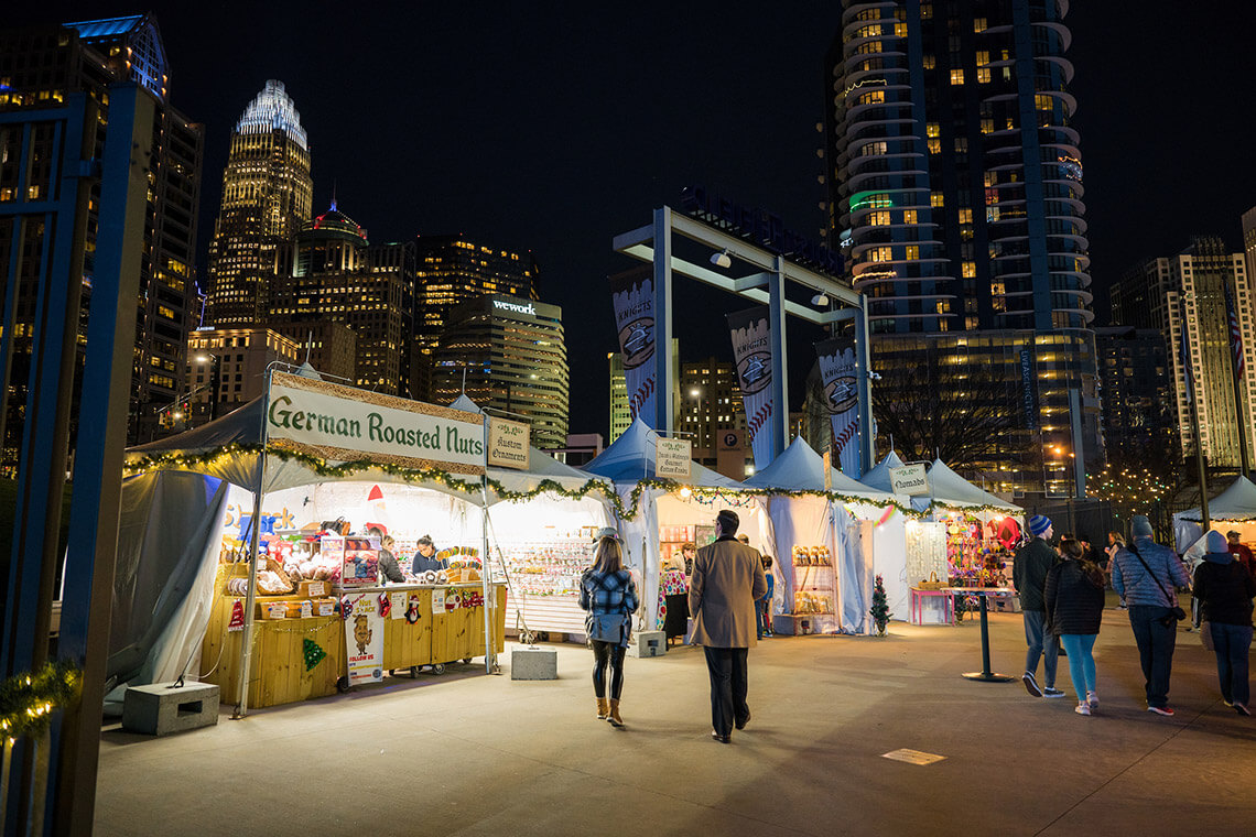 Attendees at Light The Nights Festival, one of the holiday events in Charlotte NC