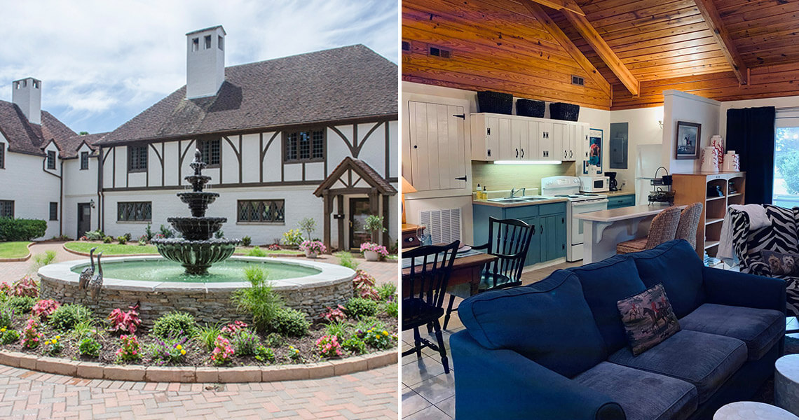 Duncraig Manor & Gardens; interior of suite at Tanglewood Farm