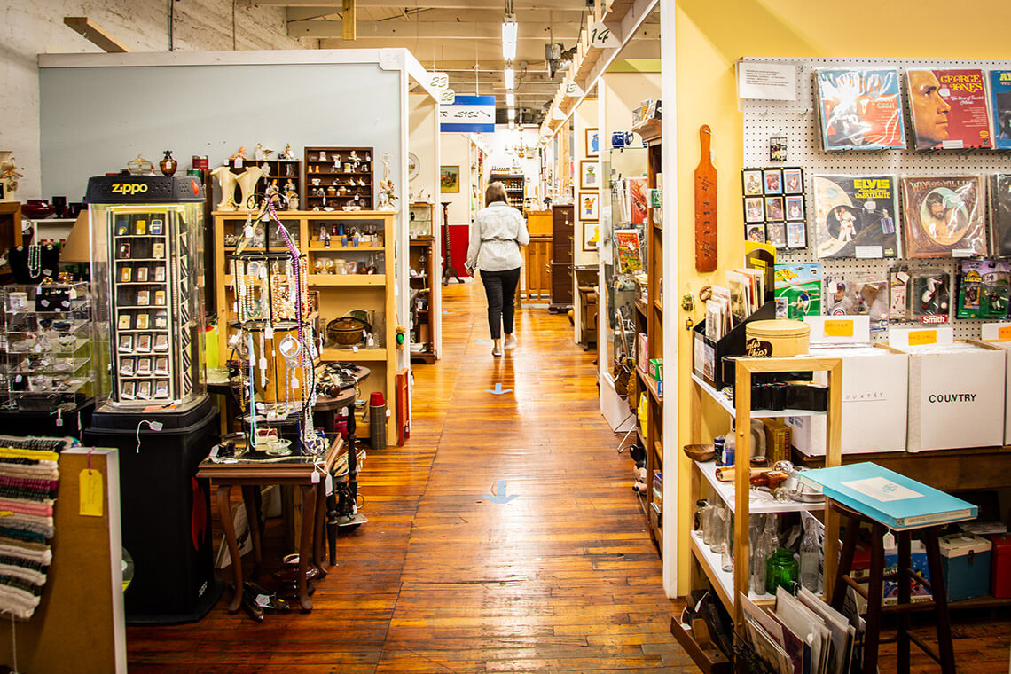 The showroom at Gibsonville Antiques 