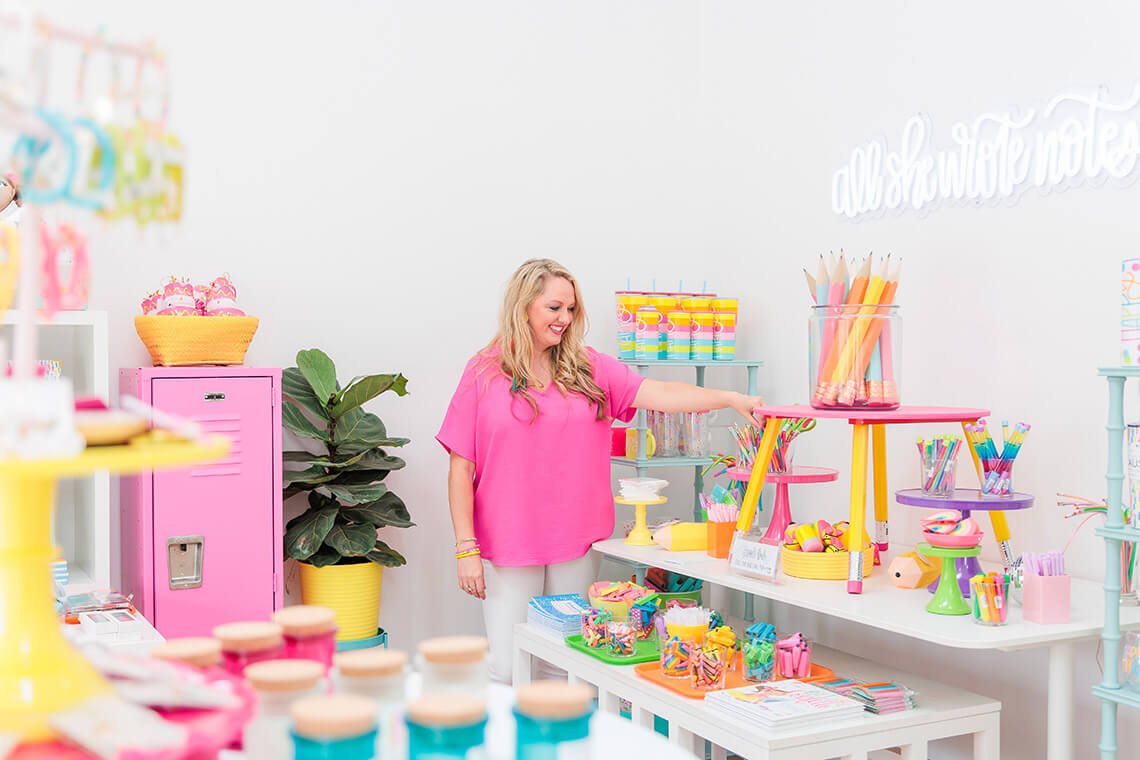 Mahgon Taylor in her Gibsonville store