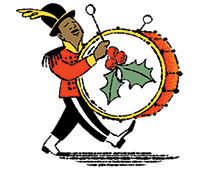 Drummer drumming from the 12 Days of Christmas