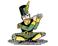 Piper piping from the 12 Days of Christmas