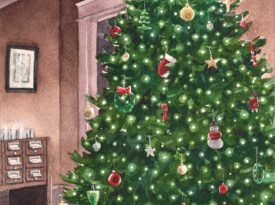 Illustration of Christmas tree