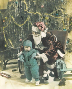 Young chef Bill Smith (author) with Santa Claus.