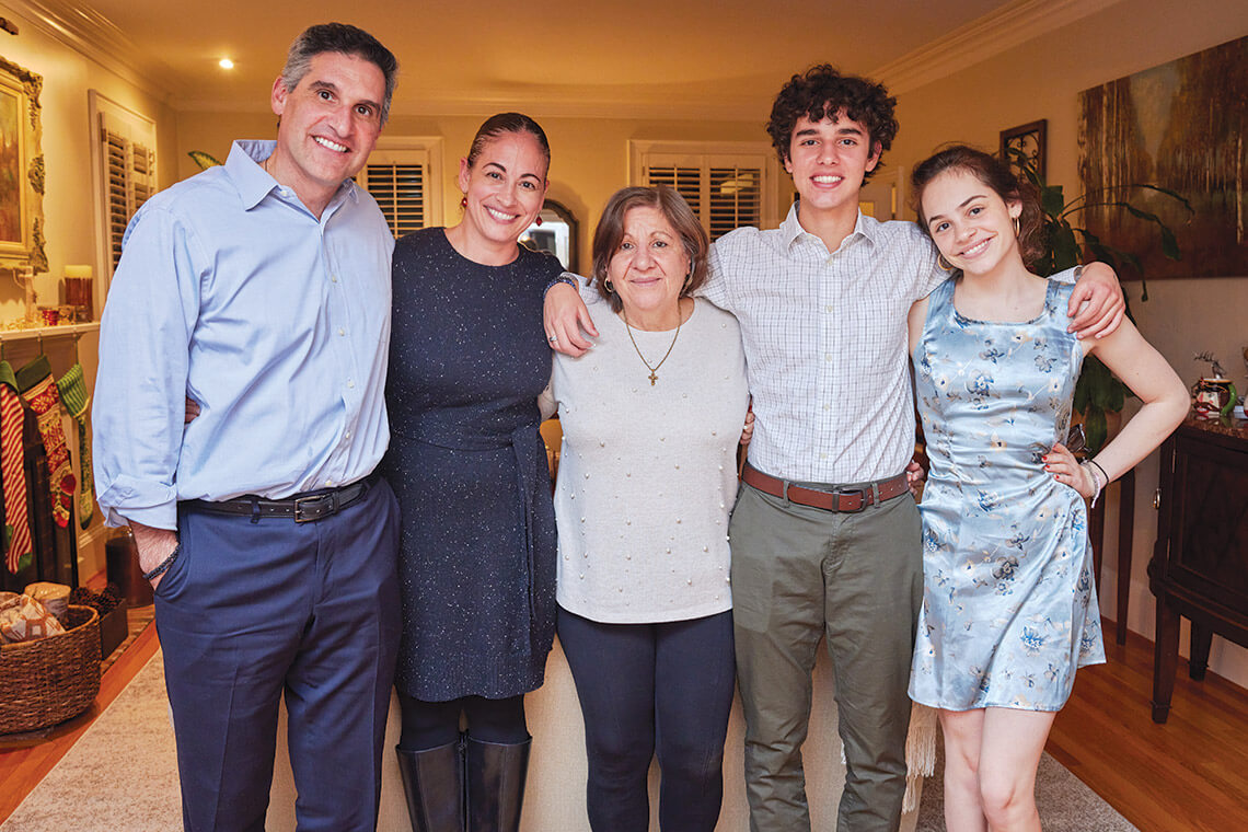 The Georgallises family in their Chapel Hill home