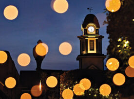 Christmas lights in downtown Pittsboro, NC
