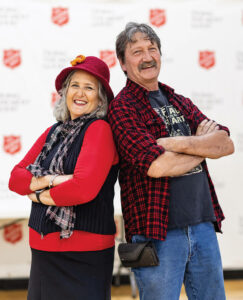 Annamarie Jakubielski and Joe Wroble volunteer at the Bounty of Bethehem in 