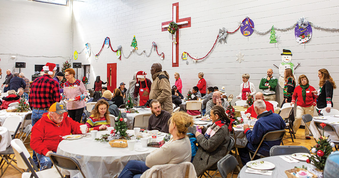 The Bounty of Bethlehem Feast inside a gymnasium