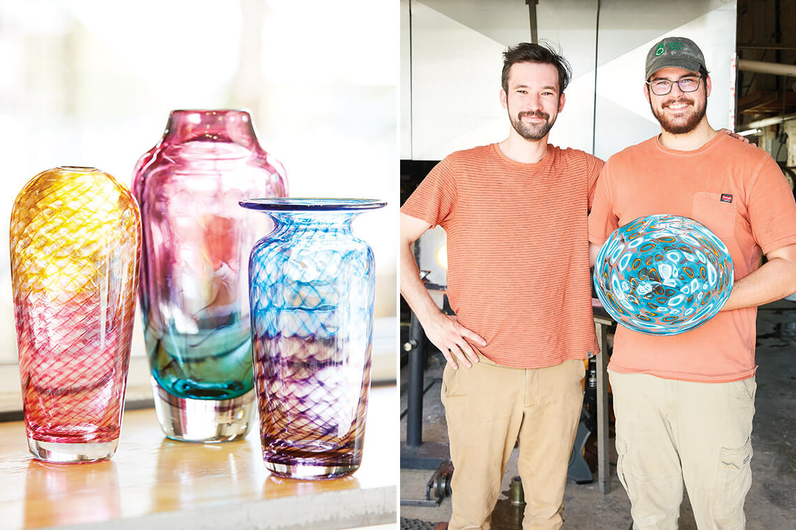 Glass artists Christian Hessler and Oliver Morgan