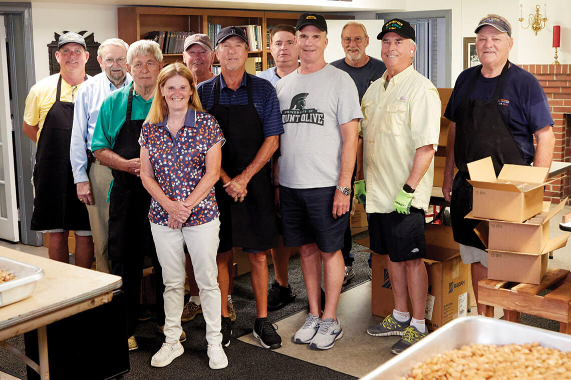 The Mount Olive First United Methodist Church Peanut Crew members