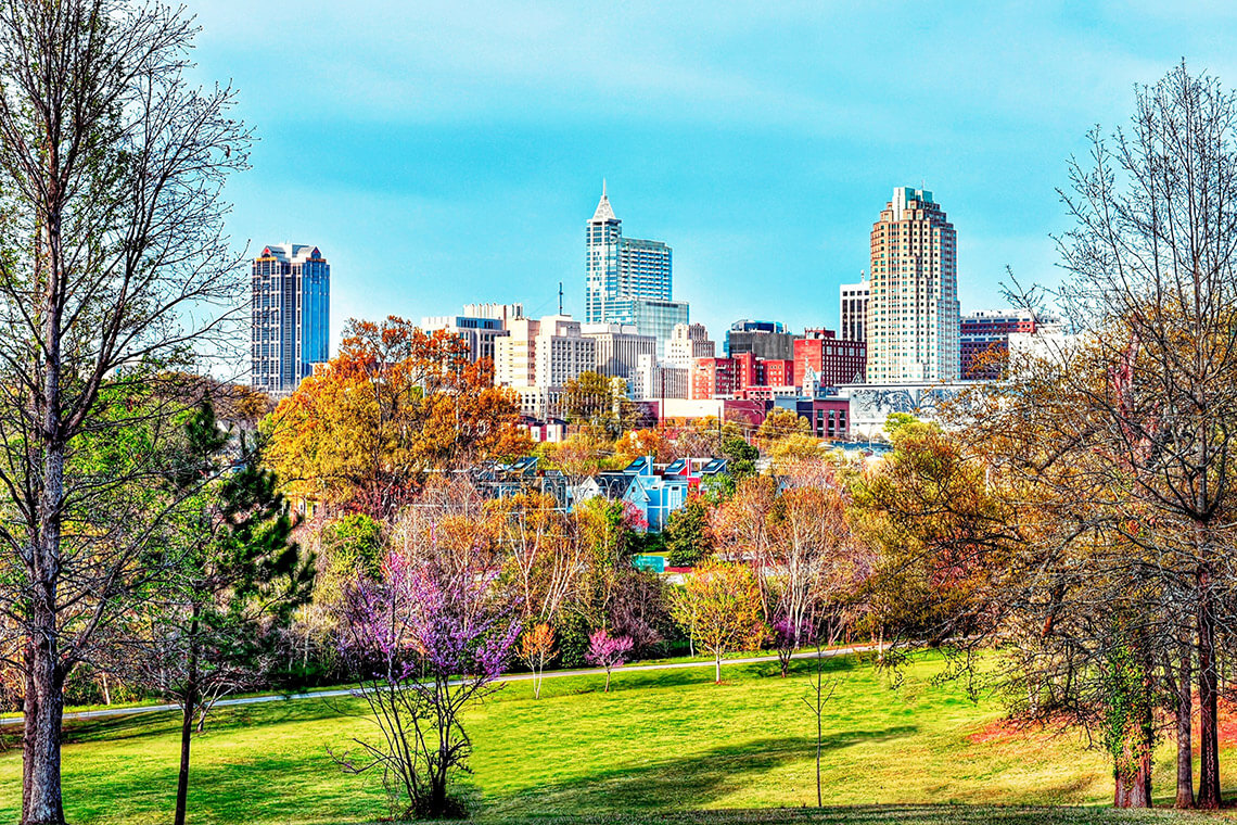 Cityscape of Raleigh, North Carolina