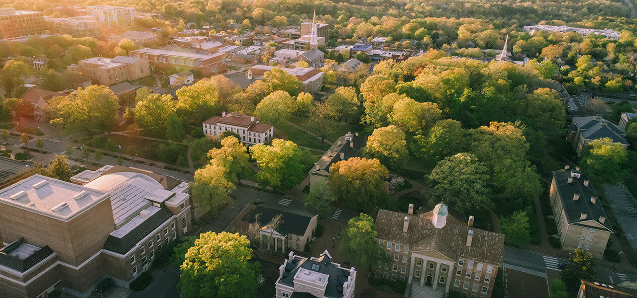 Overhead view of Chapel Hill