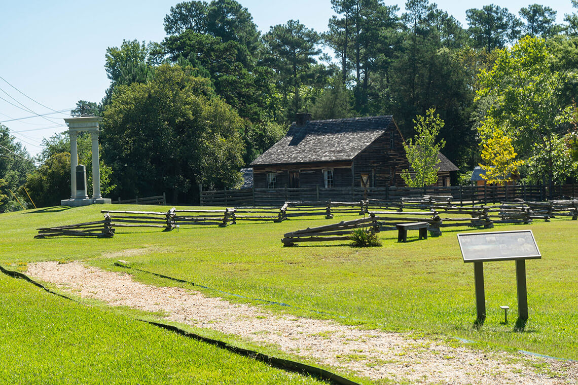 The farmhouse at Bennett Place in Durham, one of the NC State Historic Sites.