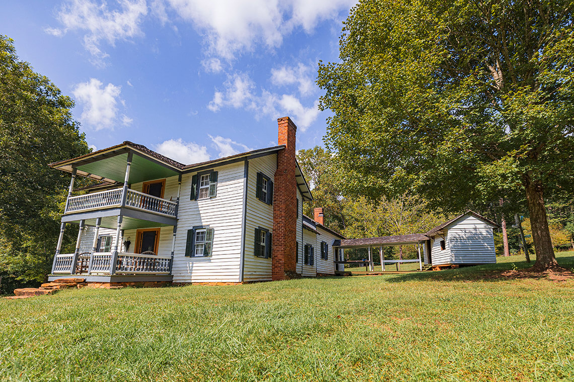 Farmhouse at Horne Creek Farm, one of the NC State Historic Sites.