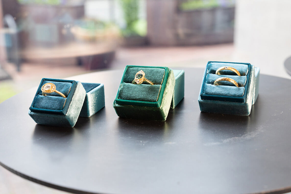 Ring boxes at Quercus Studio