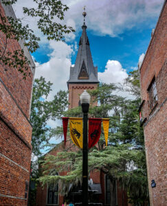 Steeple of Christ Episcopal Church in New Bern. 