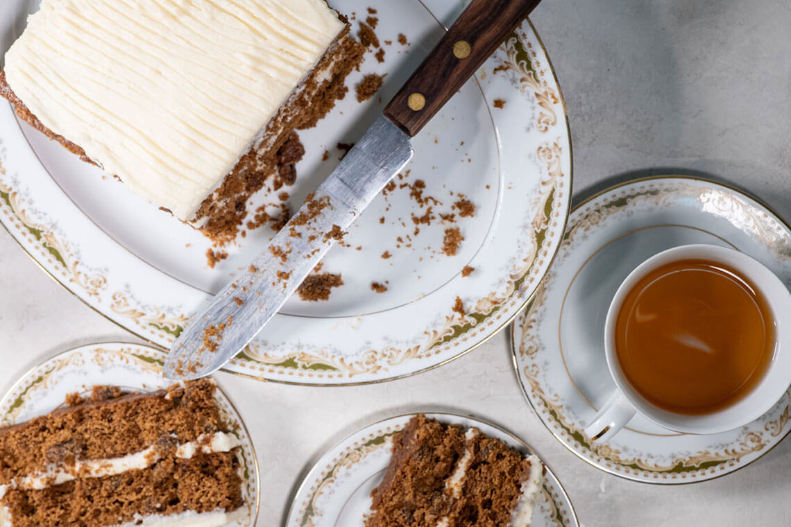 Spanish Bar Cake on A&P Grocery Store china