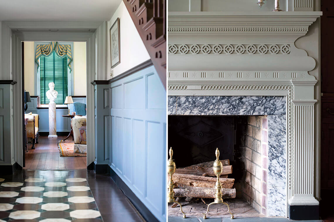 The fireplace at Ayr Mount