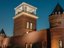 The castle-like spires at McAdenville Mill