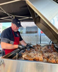 Pitmaster prepares barbecue