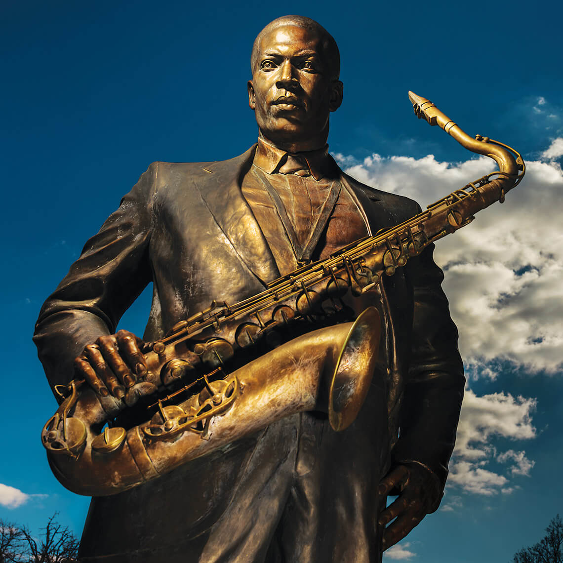 Statue of John Coltrane