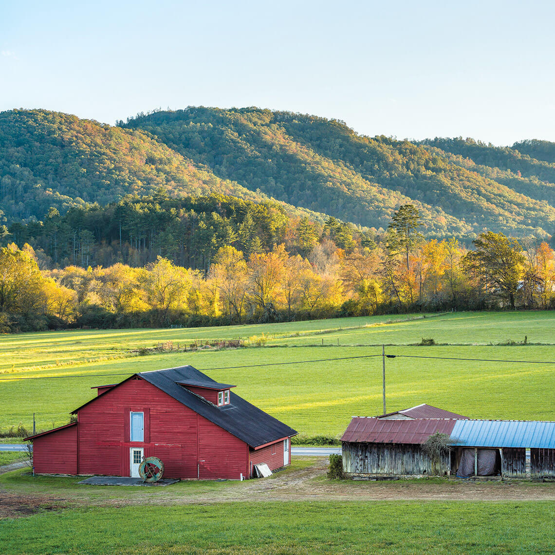 Barnyard on the campus of the John C. Campbell Folk School