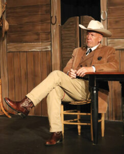 Actor performing in The Man Who Shot Liberty Valance at the Neuse Little Theatre