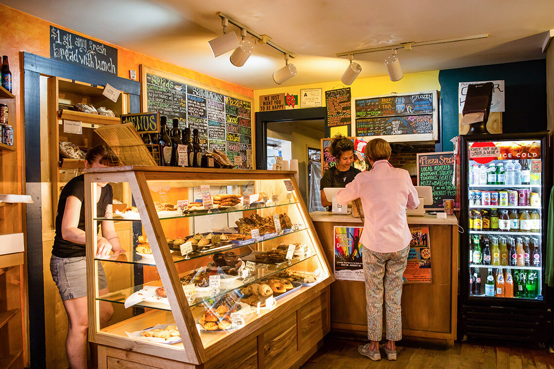 Inside Flat Rock Village Bakery in Henderson County, NC