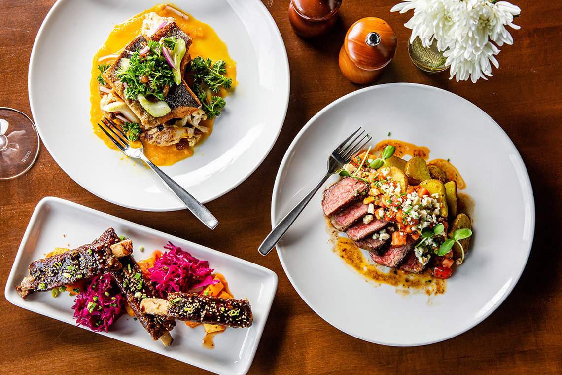 Three dishes from Postero in Hendersonville