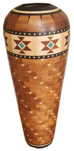 Hand-turned wooden vase