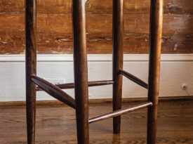 Sculpted Cherry Barstool by Handcrafted by Keegan