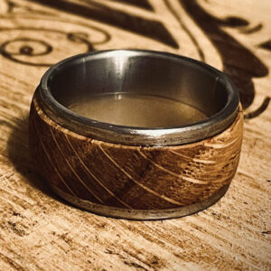 Bourbon barrel ring made by Gib's Woodworking