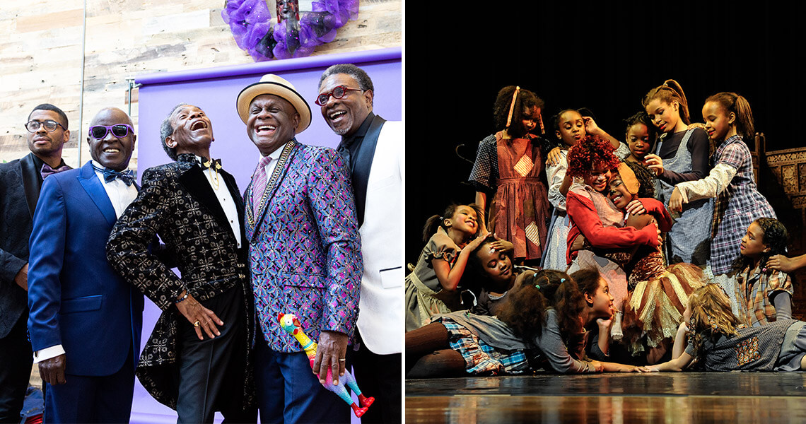 Celebrities pose for their photo and young actors perform at IBTf