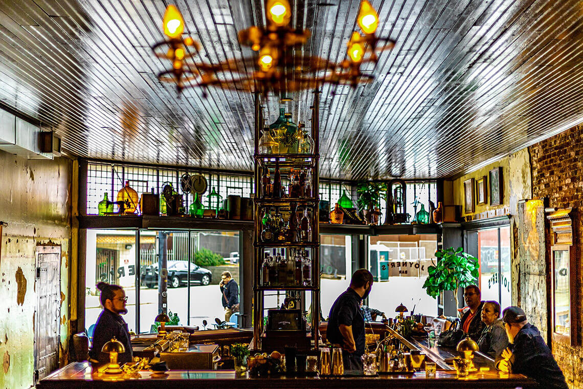 The Prohibition-era interior of Joyner's Bar