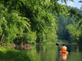 Kayaker in Bath County, Virginia
