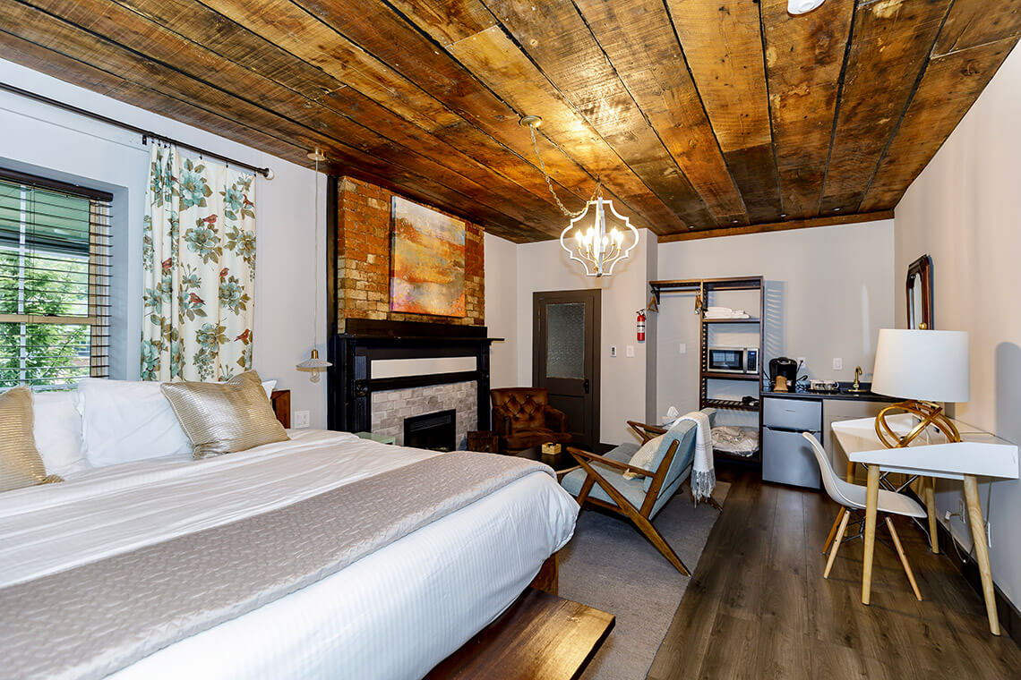 The Jail House guest room at The Inn at Warm Springs