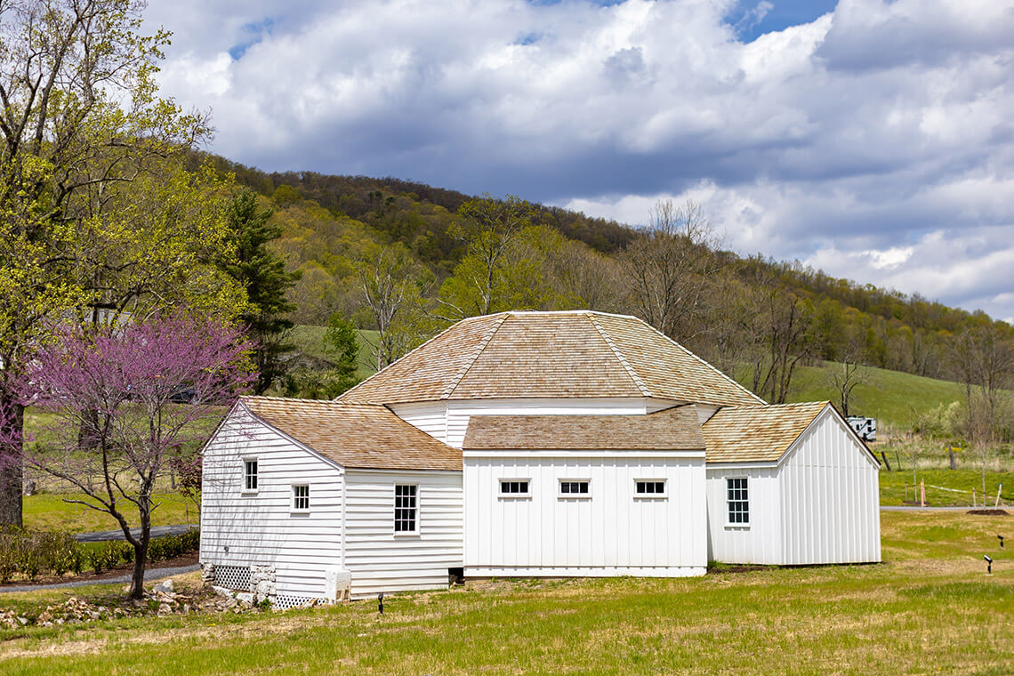 Men's Warm Springs Pools bathhouse in Bath County, Virginia