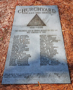 Marker for the former site of the Bath AME Zion Church