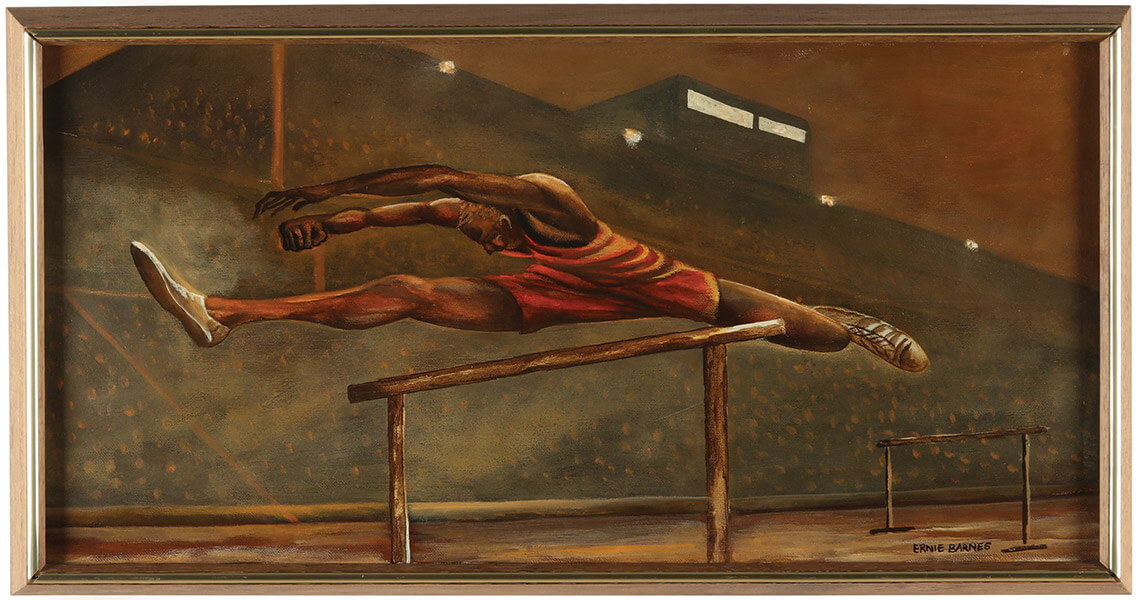 The Last Hurdle, a painting by Ernie Barnes