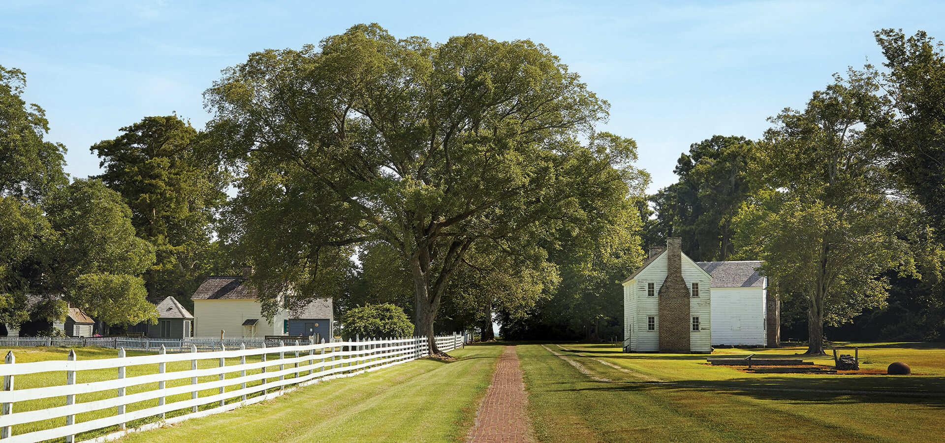 A walkway leading to the houses at Somerset Place.