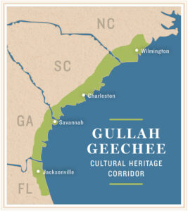 The Gullah Geechee Cultural Heritage Corridor spans the coast of southern North Carolina to northern Florida