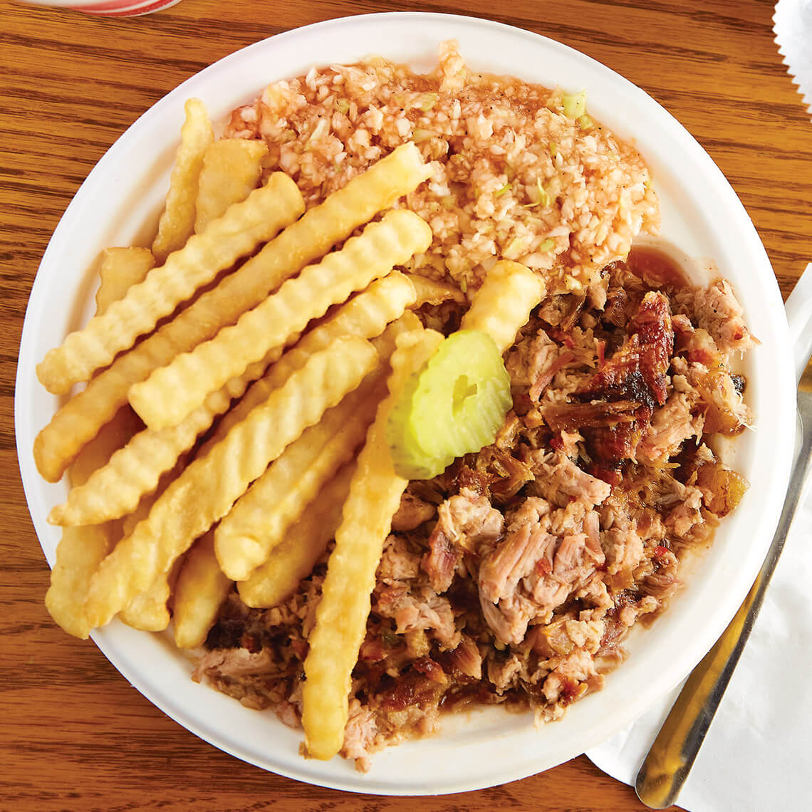 Plate of Lexington Barbecue
