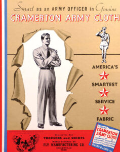 Ad for Cramerton Army Cloth/Khaki