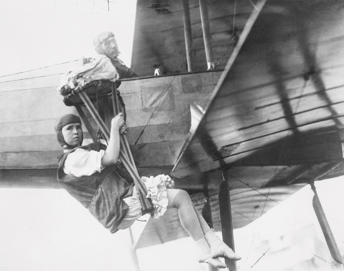 North Carolina native Georgia Ann Broadwick became the first woman to parachute from a plane into a body of water.