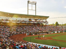 Baseball game at First National Bank Field in Greensboro