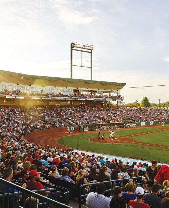 Baseball game at First National Bank Field in Greensboro