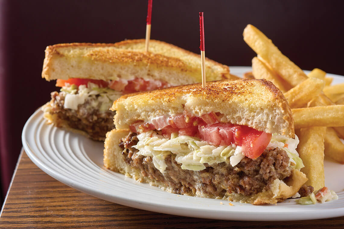 The ground steak sandwich at Cousin Gary's Family Restaurant is served on Texas toast