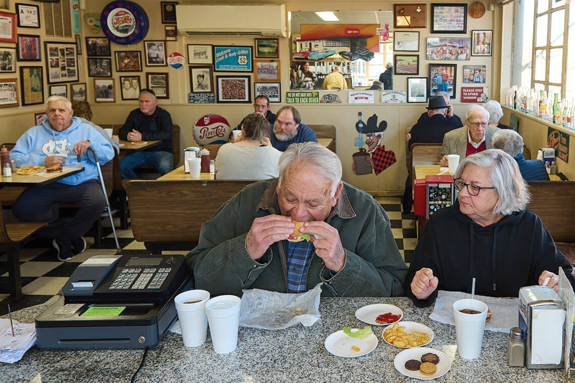 A full dining room at The Dairy Center in Mount Airy, NC