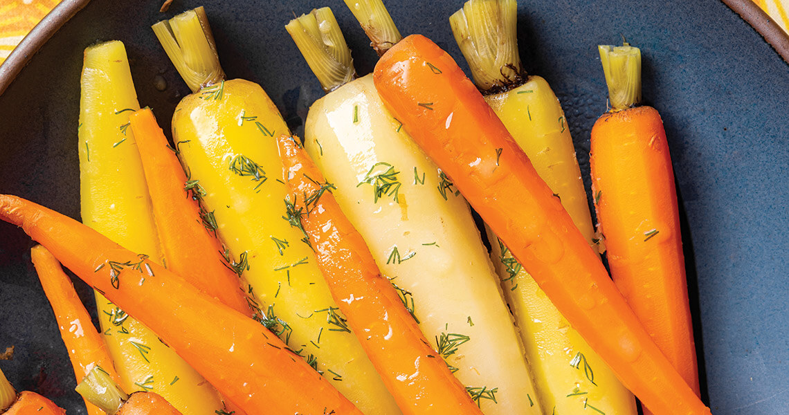 Dilled carrots in orange butter